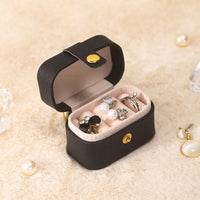 Portable Mini Ring Box Travel Storage - Sterling Hearts