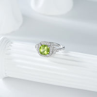 Luxury Ring Peridot Ring S925 Silver - Sterling Hearts