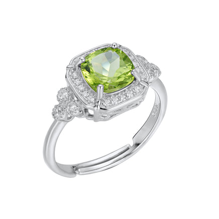 Luxury Ring Peridot Ring S925 Silver - Sterling Hearts