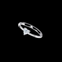 Women's Fashion Sterling Silver Angel Heart Ring - Sterling Hearts