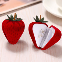 Strawberry Ring Box - Sterling Hearts