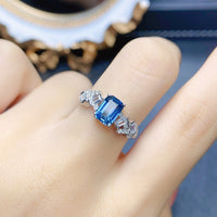 Women's Natural Topaz S925 Silver Ring - Sterling Hearts