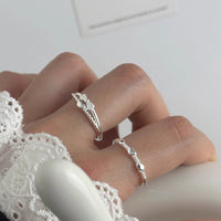 Sterling Silver Bow Love Heart-shaped Ring