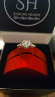 Brilliant Heart - 4ct Moissanite Heart Ring with Accent Stones Sterling Silver 925