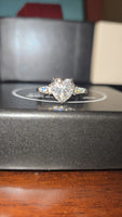 Brilliant Heart - 4ct Moissanite Heart Ring with Accent Stones Sterling Silver 925