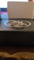 Brilliant Heart - 4ct Moissanite Heart Ring with Accent Stones Sterling Silver 925